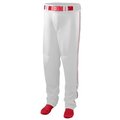 Augusta Medical Systems Llc Augusta 1446A Youth Series Baseball & Softball Pant With Piping; White & Red - Large 1446A_White/ Red_L